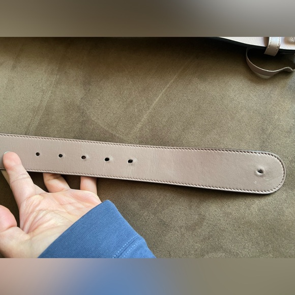 Authentic Gucci GG Double G Logo Leather Belt Camel w/ Double G Buckle - Picture 7 of 9